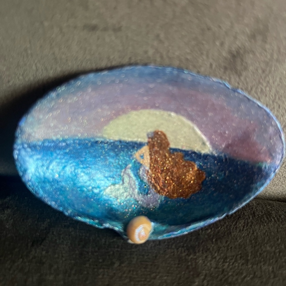 Handcrafted Mermaid Seashell Art